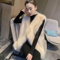 여성 인조 털조끼 숏 자켓 베스트 퍼 조끼 가디건hr10