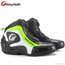 오토바이 부츠 바이크슈즈 라이딩 신발 바이크롱부츠 바이크용품 할리부츠 패션 모토 모터 보트 통기성 남성 승마 장비 크로스 투어링 바이커 스트리트 레이싱, 8.5, 초록