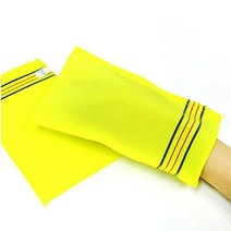 송월타월 SongWol 한국 뷰티 스킨 대형 각질 제거 목욕 샤워 타월 장갑 스크럽 워시 의류 블루, Yellow