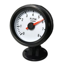 HD 화이트블랙 12v 52mm 자동차 오토바이 타코미터 0 8000 rpm 미터 468 실린더 가솔린 용 파란색 led 포인터 타코 게이지, 검은색