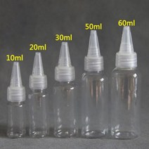 플라스틱 애완 동물 빈 점 적기 병 5 개 10ml/20ml/30ml/50ml/100ml 전자 액체 주스 소독제 잉크 안료 투명 긴 팁, [04] 50ml, [01] 플라스틱, [01] 공간, 공간_플라스틱