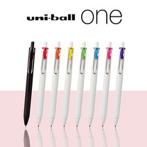유니 uniball ONE 유니볼 원 볼펜 겔잉크 0.38 0.5mm, 0.5-블랙(화이트바디)