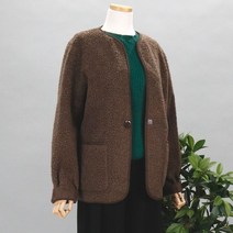 노카라무스탕 양면무스탕 양털자켓 스웨이드 양면 뽀글이 리버시블 재킷 다크브라운 (제스트)_973EA