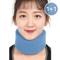 1+1 자세 교정 일자 목 경추 고정 교정기 보호대 밴드 기구 깁스, S(여성), S(여성)