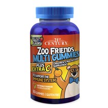21세기센트리 주 프렌즈 어린이 멀티비타민 플러스 엑스트라 C 블루베리 페어 스트로베리 구미, 60개입, 1개