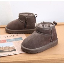 겨울 초등 소가죽 어그 양털 하이탑 방한 부츠 털신 미끄럼방지 남아 여아 아동 보온 신발