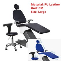 4 개 / 치과 의자 커버 고 탄성 폴리에스테르 / PU 가죽 방수 치과 유닛 의자 커버 치과 의자 보호 커버, 4 세트 검정 Pu l