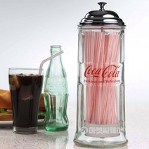 코카콜라 빨대 보관함 스트로우 디스펜서, 유리형 케이스