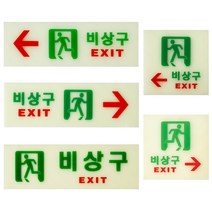 아트사인 축광 표지판 비상구 위치 피난유도 소방 안전 안내판 야광사인 유도표시, 비상구(우) 120x120
