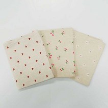 미니패턴 코튼 린넨 냅킨 티 타월 플레이스 매트 식탁보, 체리