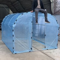 비닐하우스 조립식 온실 농막 간이 창고 텃밭 옥상 베란다, 2.5m(폭)X4m(길이)X2m(높이)(문설치가능)