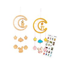 어린이집 모빌 만들기 세트 diy, 달토끼＋스티커증정