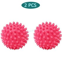 미니건조기 PVC 세탁 건조기 공 재사용 가능한 건조 섬유 유연제 청소 도구 액세서리, [11] Rose Red 2pcs