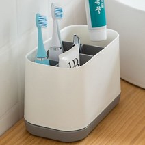 물빠짐 분리세척 가능 모던 칫솔꽂이 전동 칫솔 거치대 블랙 그레이, 칫솔꽂이-그레이, 1개