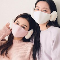 여성 토끼털 귀마개 마스크 따스웜 일체형
