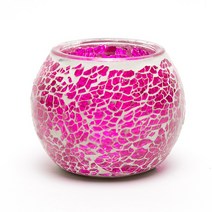 가온 크리스탈 모자이크 티라이트&보티브 홀더, 핑크D