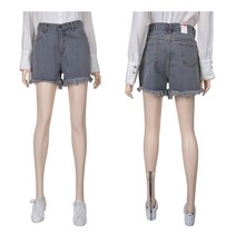 [S사이즈단독] (앨리스) 3부 데님 컷팅 팬츠(3807)