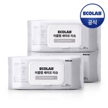 이콜랩 세이프 티슈 100매x3개(총300매)/항균물티슈(바이러스제거 99.99)