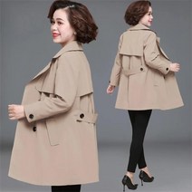 꽃소담 중년여성 루즈핏 하프 트렌치코트 봄가을 ~5XL 빅사이즈 QQA1600