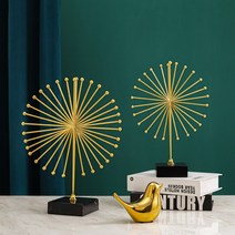 가벼운 럭셔리 추상선 부채 철제 장식 아이디어 홈 오피스 거실 TV 캐비닛 테이블 장식 소품, 존함