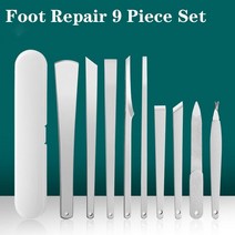 전동발각질제거기 뒷꿈치각질 9 Pcs 발 발톱 수리 칼 세트 죽은 피부 굳은 살을 제거 엑스 폴리 에이 팅 매니큐어 케어 도구 피트 네일 자란 큐티클 스크레이퍼, 9 pcs with bag