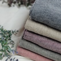 고급진분위기 410g 린넨 헤링본 5컬러 프리미엄원단, 인디핑크