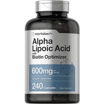 나우푸드 nac 영양제 NACC nacl 알파 리포산 600mg 240 캡슐 비오틴 옵티마이저 포함 비 GMO 및 글루텐 프리 보충제 by 호바흐, 1개