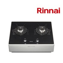 린나이 2구 빌트인/스탠드식 블랙펄 가스 쿡탑 레인지 RBR-P2500 타공사이즈:560x430, 높은스탠드(실버), LNG도시가스, 건전지식