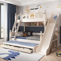 벙커침대 어린이 침대 남아용 이층 및 낮은 단단한 나무 엄마와 아이 더블 작은 단위 선반, [19] Children s bed Bunk, [01] 1200mm 1900mm