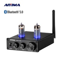 aiyima audio tube a3 pro 진공관 증폭기 전치 증폭기 블루투스 5.0 bile pre amp preamp with treble bass tone adjustmen, 5-회색