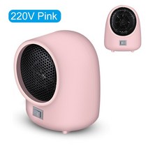 소형전기난로 미니 전기 히터 2 단 3S 급속 가열 가정용 핫 팬 과열 보호 공기 열 400 W 220 V 110V, 03 220V EU Pink