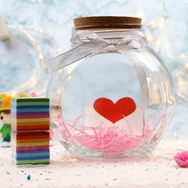 라이팡팡 행운의 별병 별 빈병 나무마개 소원병 접이식 종이학 발광 유리 래프팅 창의생, 17.최대호 학지 1040장 랜턴