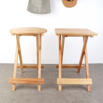 블룸엣홈 원목 접이식 의자형 테이블 (대) 1개, 01.사각