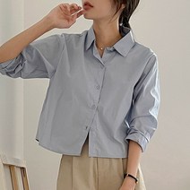 코코블랑 마인드 세미크롭 카라셔츠