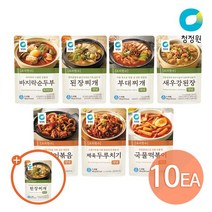 청정원 청정원 요리한수 양념 7종 10개 골라담기+(증)된장찌개1개, 오징어볶음 5개+국물떡볶이 5개