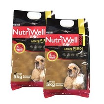 뉴트리웰 인도어 5kgx2개 애견사료, 뉴트리웰인도어5kg 2개