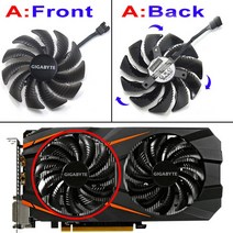 그래픽카드 88MM PLD09210S12HH T129215SU 4Pin 쿨러 팬 Radeon Aorus RX580/570 GIGABYTE GV-RX570AORUS, 01 Fan - A