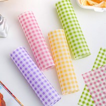 (주)아트인 체크패턴 유산지(100매), 보라