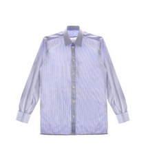 [메종마르지엘라]21FW S50DL0482 S40194 003F 블루 스트라이프 스티치 남성 셔츠