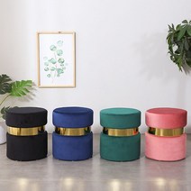 캔디원형스툴 골드스툴 벨벳 감각적인 로비 디자인 의자, 블루