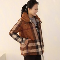 엄마옷 마담센스 하프체크 자수패딩 자켓MO9192 빅사이즈 미시캐주얼 엄마옷