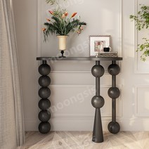 뭉시크 현관 콘솔 장식장 복도 좁은 탁자 벽면, 이쁜 콘솔 블랙115 x 35 x 90cm