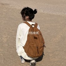 캐주얼 백팩 아메리칸 고등학교 빈티지 구제 워싱 캔버스 남녀 올드 스쿨 학생가방