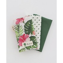 원단패키지 면20수 트로피컬그린3종22070, 1/8마(3장)