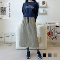 [핫바] 도로시아 나일론 카고 밴딩 롱 치마 SD-220970
