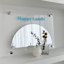 레터링 문구 투명 아크릴 인테리어 문패 벽거울 [다보SET]. 카페 매장 소품 데코 거울 개업선물, 확인(문구배송메시지), 블랙