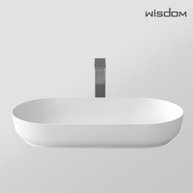 위즈덤 탑볼 세면기 타원형 세면대 세면볼 욕실도기 WD-38660, 1개