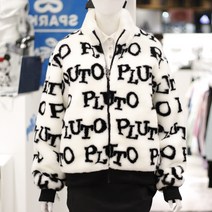 디즈니골프 F/W 가을 겨울 여성골프웨어 여자 페이크 밍크 무스탕 하프 점퍼 DLN4LJCP0S32IV