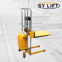 SY리프트 SEF-4120 400kg 미니 전동 포크리프트 스태커 벽돌리프트 벽돌운반기