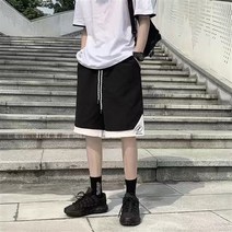 패치워크 반바지 남자 여름 5부 팬츠 슬랙스